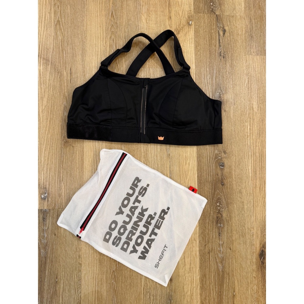 SHEFIT Ultimate‎ High Impact Sports Bra Black Size 1Luxe with Laundry Bag 110002